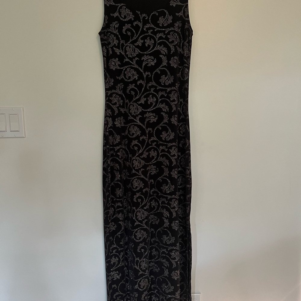 Elegant Black Floral Dress